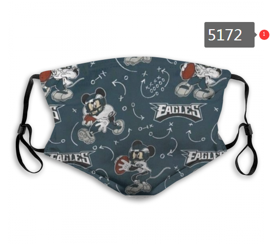 2020 NFL Philadelphia Eagles #1 Dust mask with filter->nfl dust mask->Sports Accessory